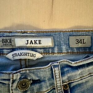 BKE Jake Straight Leg Mens Jeans Size 34L